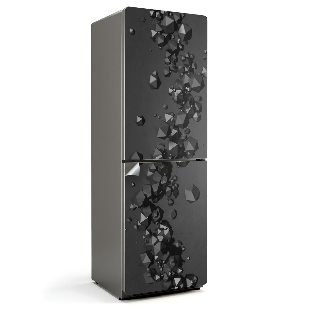 Nalepka na lodówkę Abstrakcyjne bryły w ruchu