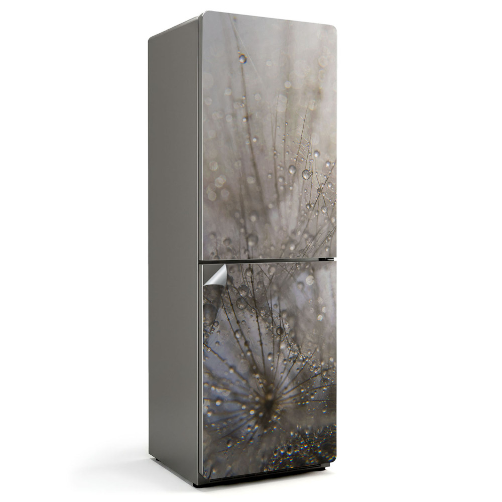 Naklejka na lodówkę Krople na delikatnych włoskach