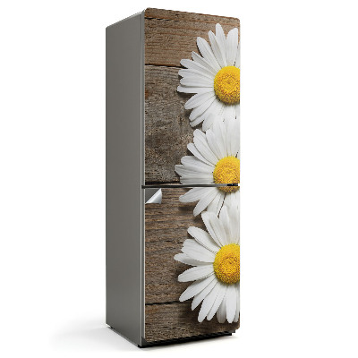 Okleina na lodówkę Kwiaty na drewnianym tle