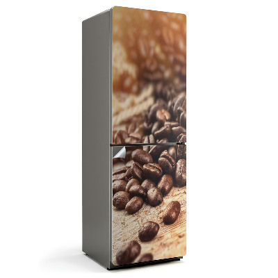Nalepka na lodówkę Wysypane ziarna kawy