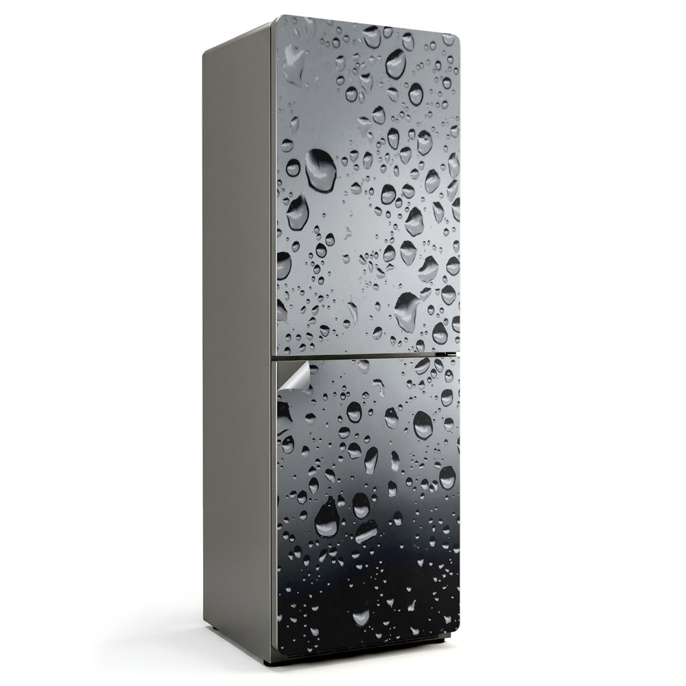 Okleina na lodówkę Krople na szkle