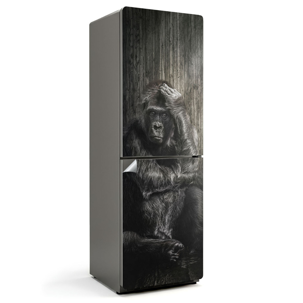 Nalepka na lodówkę Goryl w zadumie