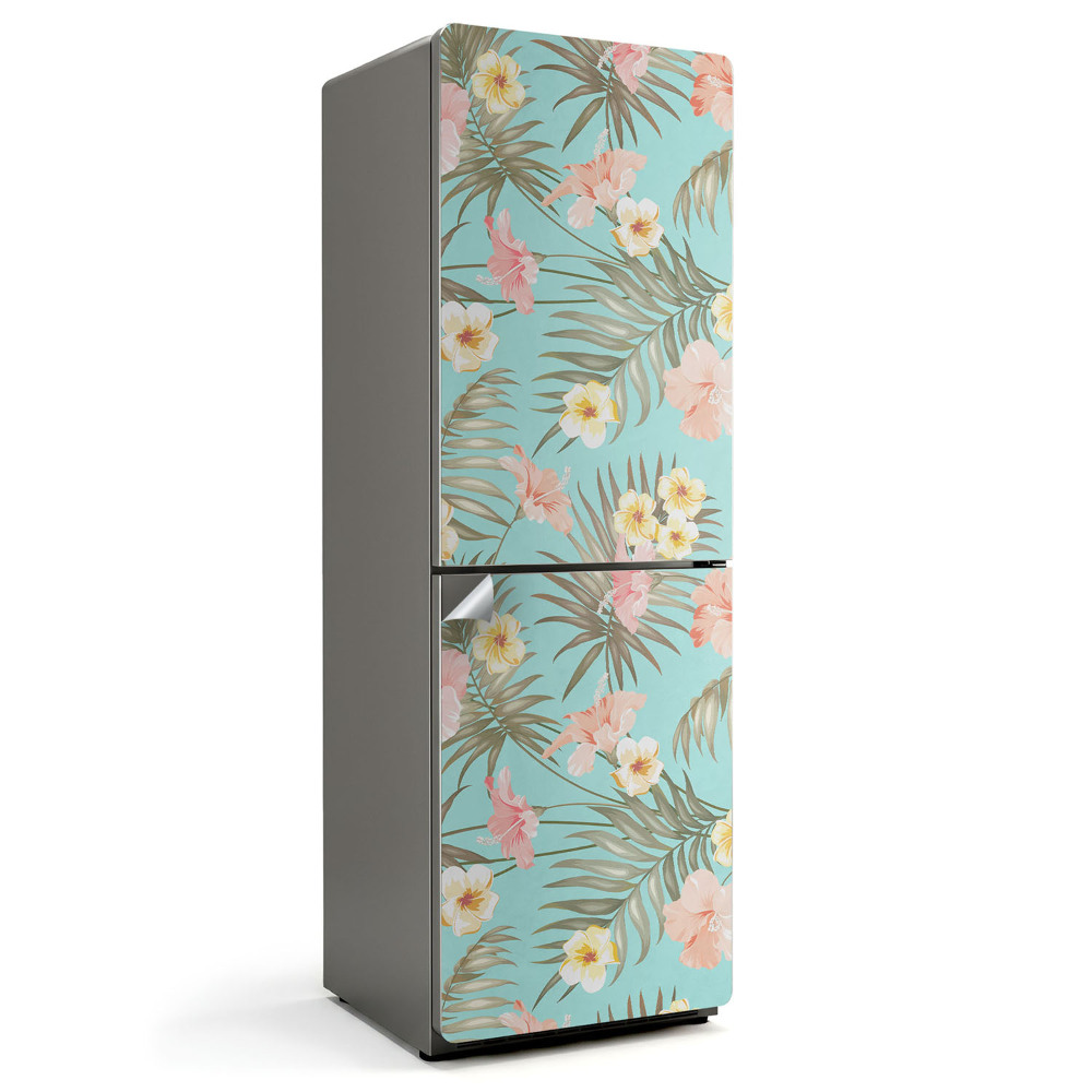 Nalepka na lodówkę Tropikalny wzór kwiatów