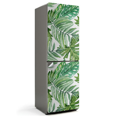 Naklejka na lodówkę Wzór Liści tropikalnych