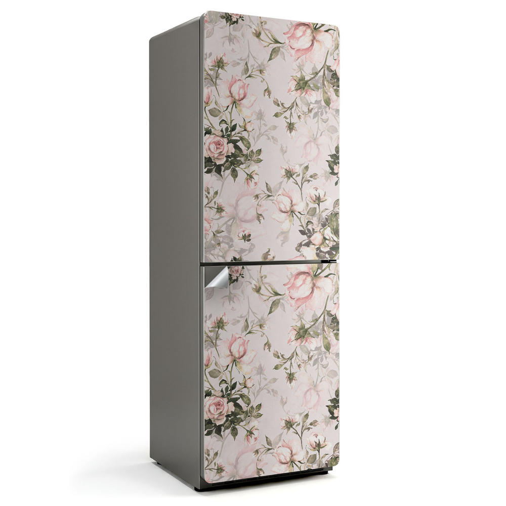 Okleina na lodówkę Kwiatowy wzór z różami
