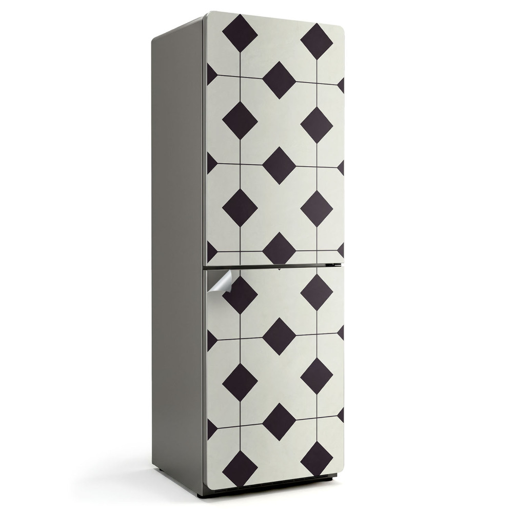 Nalepka na lodówkę Geometria rombów w siatce