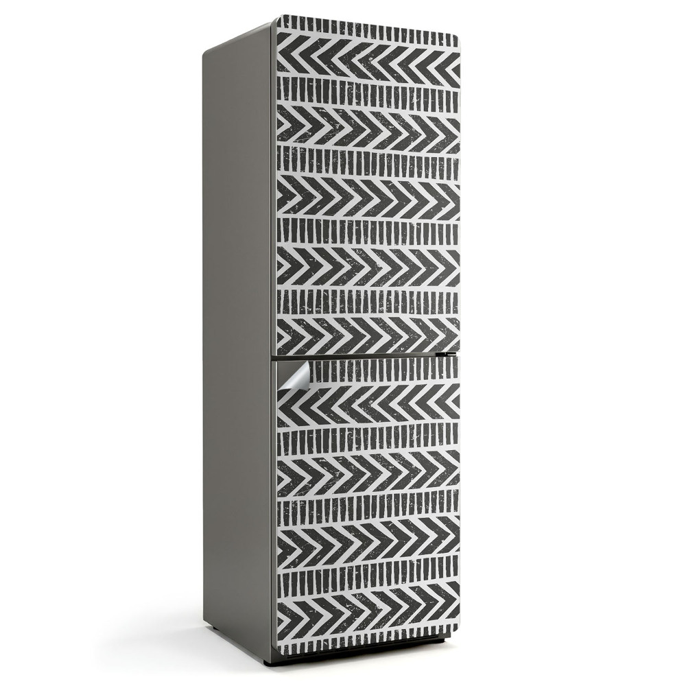 Naklejka na lodówkę Wzór z zygzakami i liniami