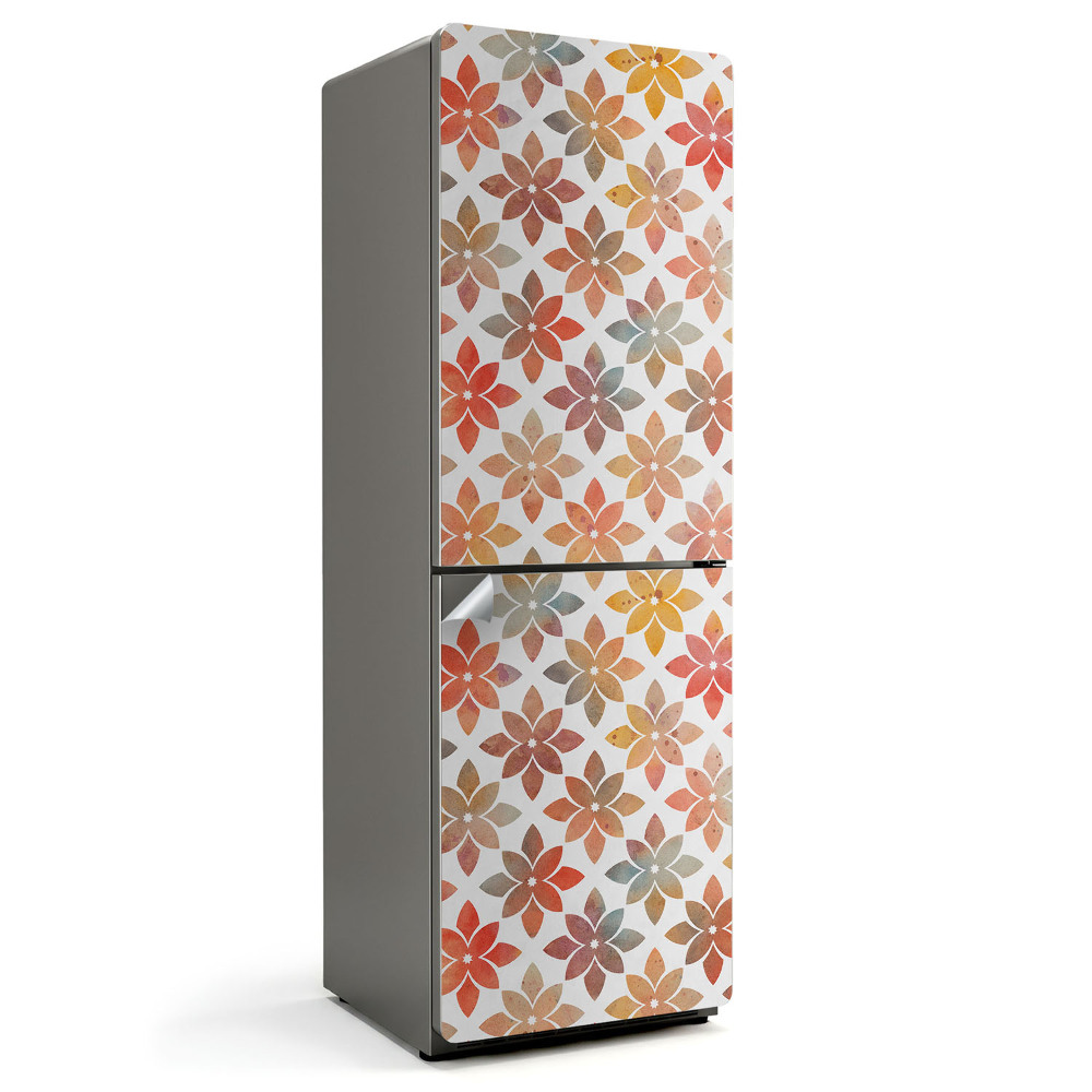 Okleina na lodówkę Kwiatowy wzór w siatkę