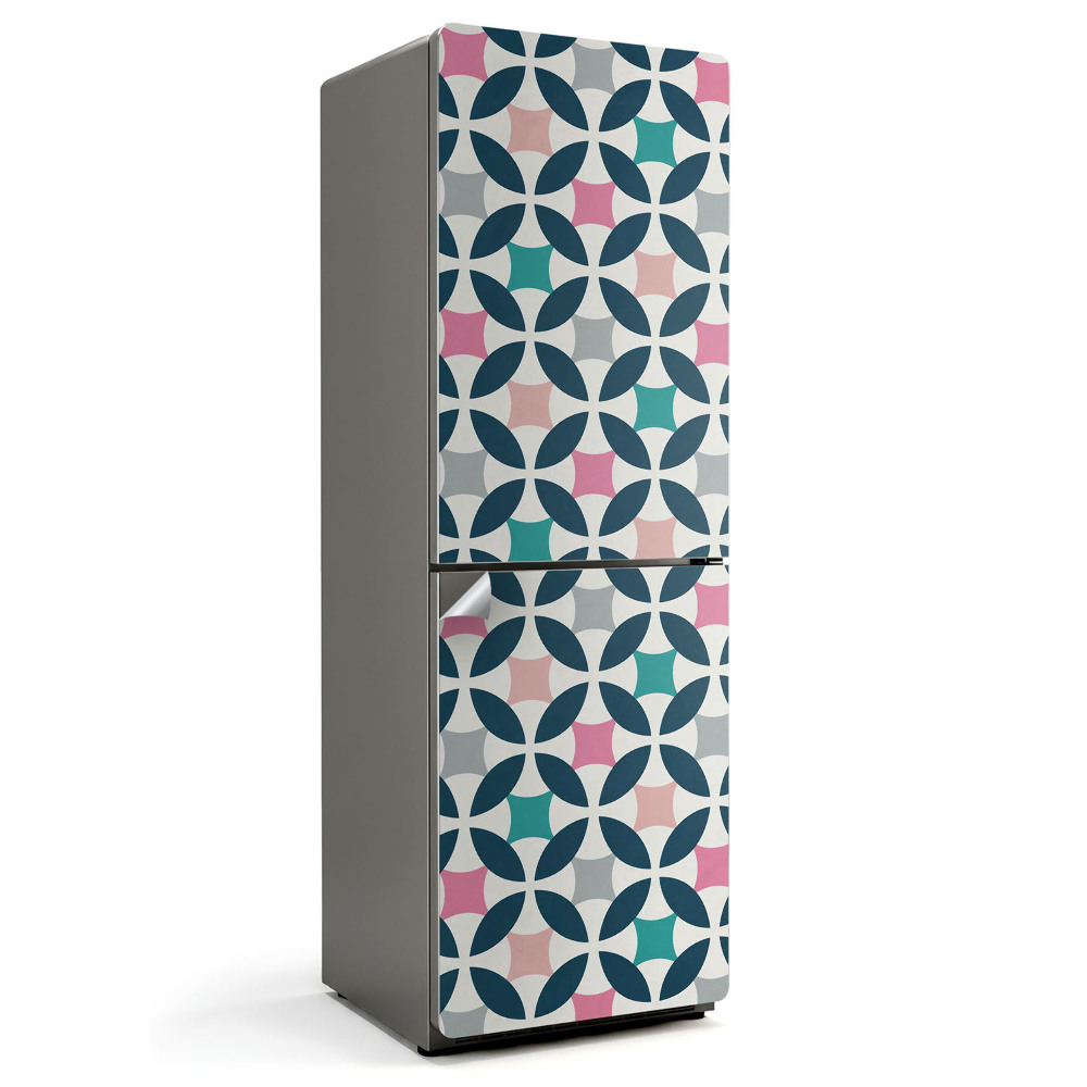 Nalepka na lodówkę Geometryczny wzór z okręgami