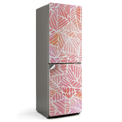 Naklejka na lodówkę Wzór liści w pastelach