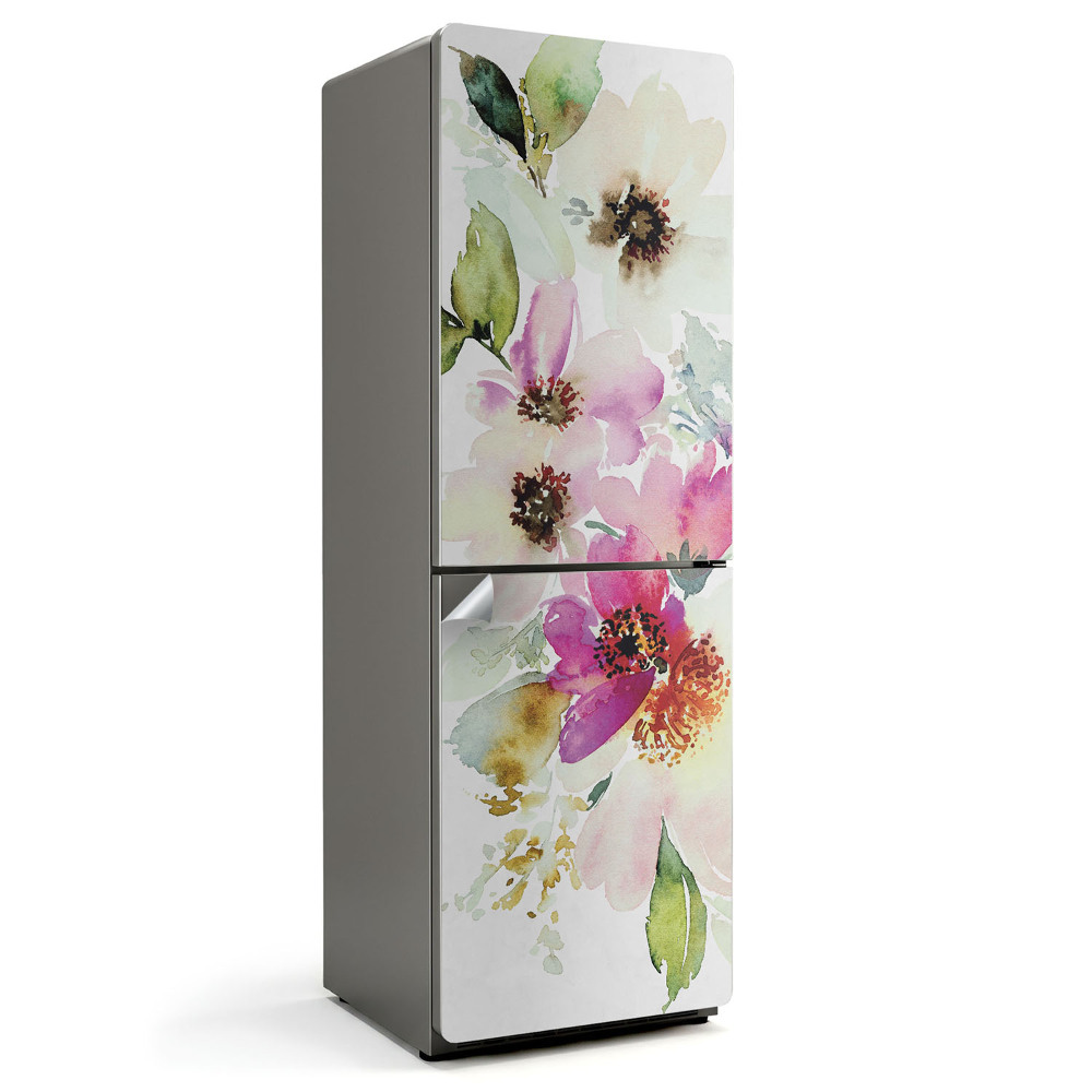 Nalepka na lodówkę Kwiatowy wzór akwarelowy