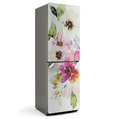 Nalepka na lodówkę Kwiatowy wzór akwarelowy