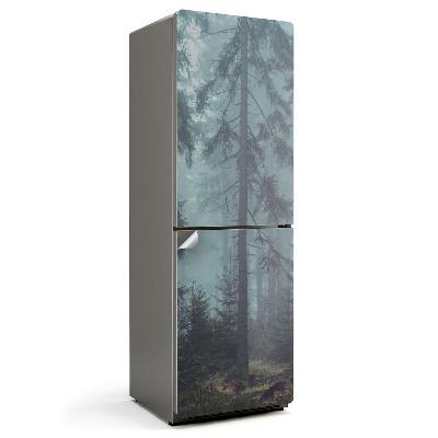 Nalepka na lodówkę Mglista leśna sceneria