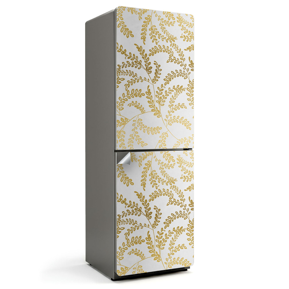 Okleina na lodówkę Delikatny wzór liściasty