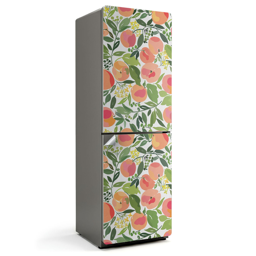 Okleina na lodówkę Owocowy wzór z liśćmi