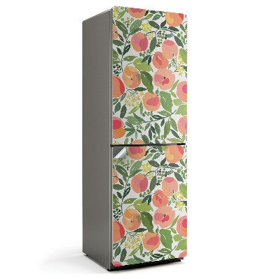 Okleina na lodówkę Owocowy wzór z liśćmi