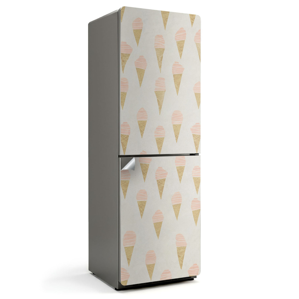 Nalepka na lodówkę Ilustracja lodów w rożkach