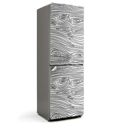 Okleina na lodówkę Ilustracja falistego drewna