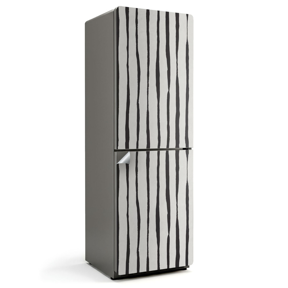 Nalepka na lodówkę Pionowe zniekształcone pasy