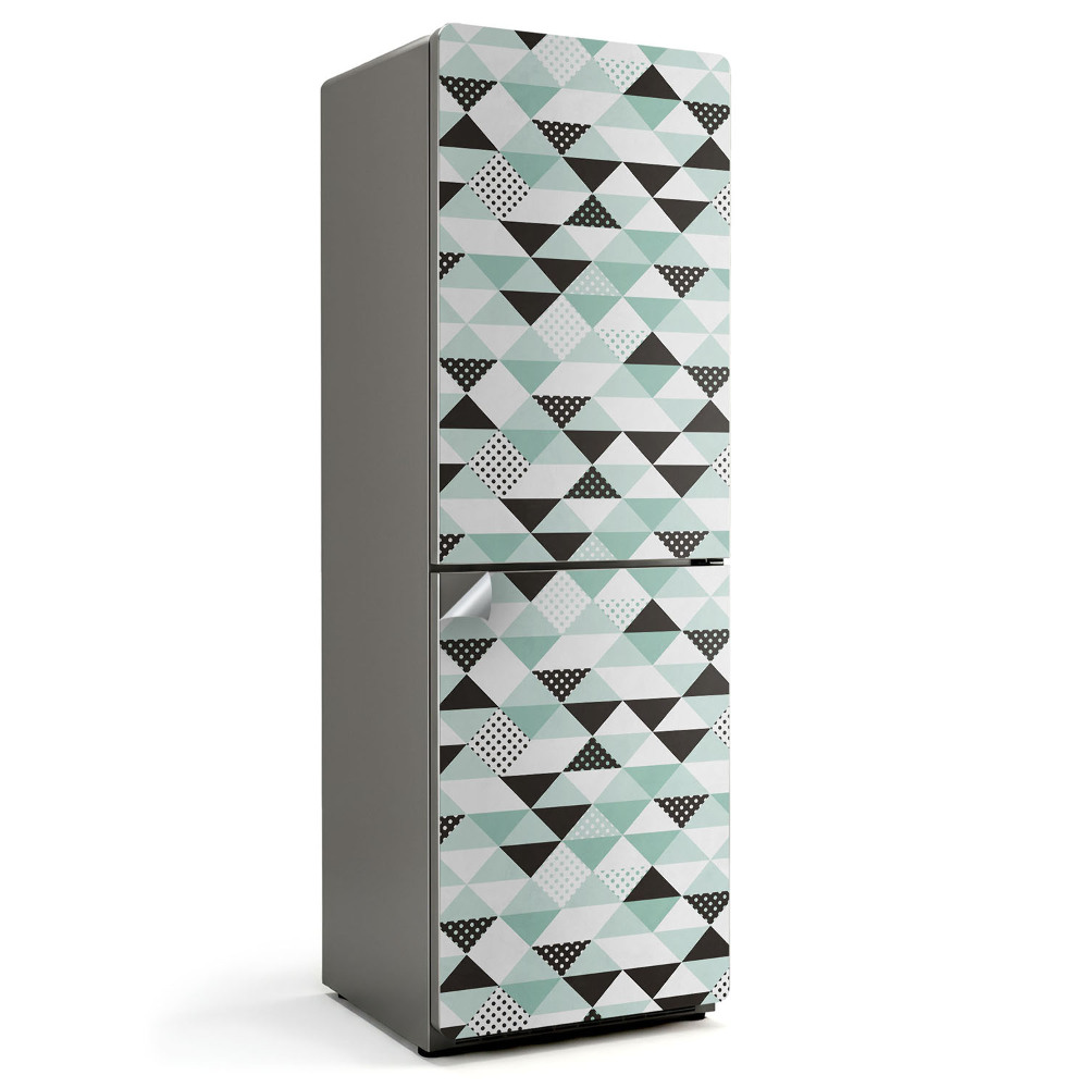 Okleina na lodówkę Wzór z trójkątami i kropkami