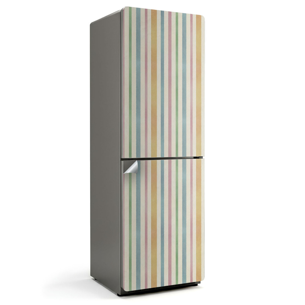 Okleina na lodówkę Paski w delikatnych tonach