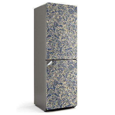 Nalepka na lodówkę Kwiatowy wzór linii