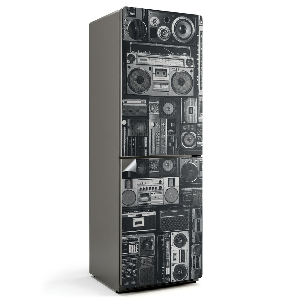 Nalepka na lodówkę Retro sprzęt audio