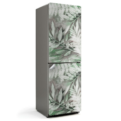 Nalepka na lodówkę Liściasty wzór akwarelowy