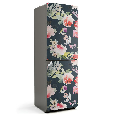 Nalepka na lodówkę Kwiatowy wzór w stylu akwareli