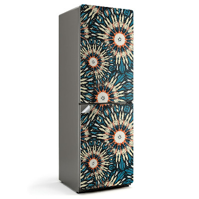 Nalepka na lodówkę Kwiatowy wzór z promieniami