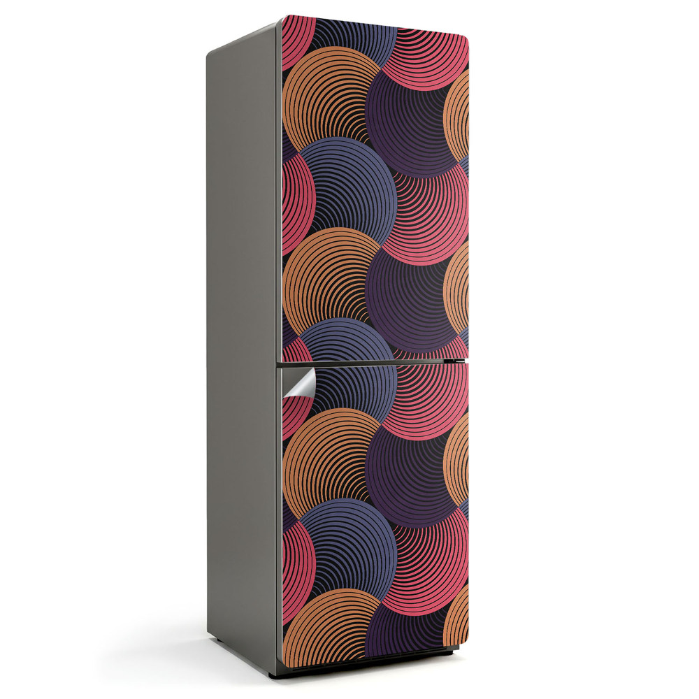 Nalepka na lodówkę Fale z dynamicznymi liniami