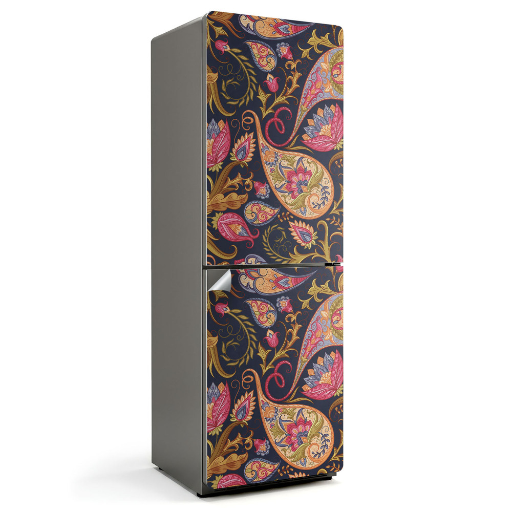 Naklejka na lodówkę Wzór roślinny z ornamentami