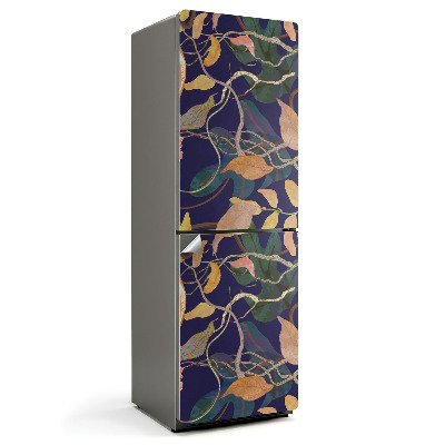 Nalepka na lodówkę Roślinne wzory i liście