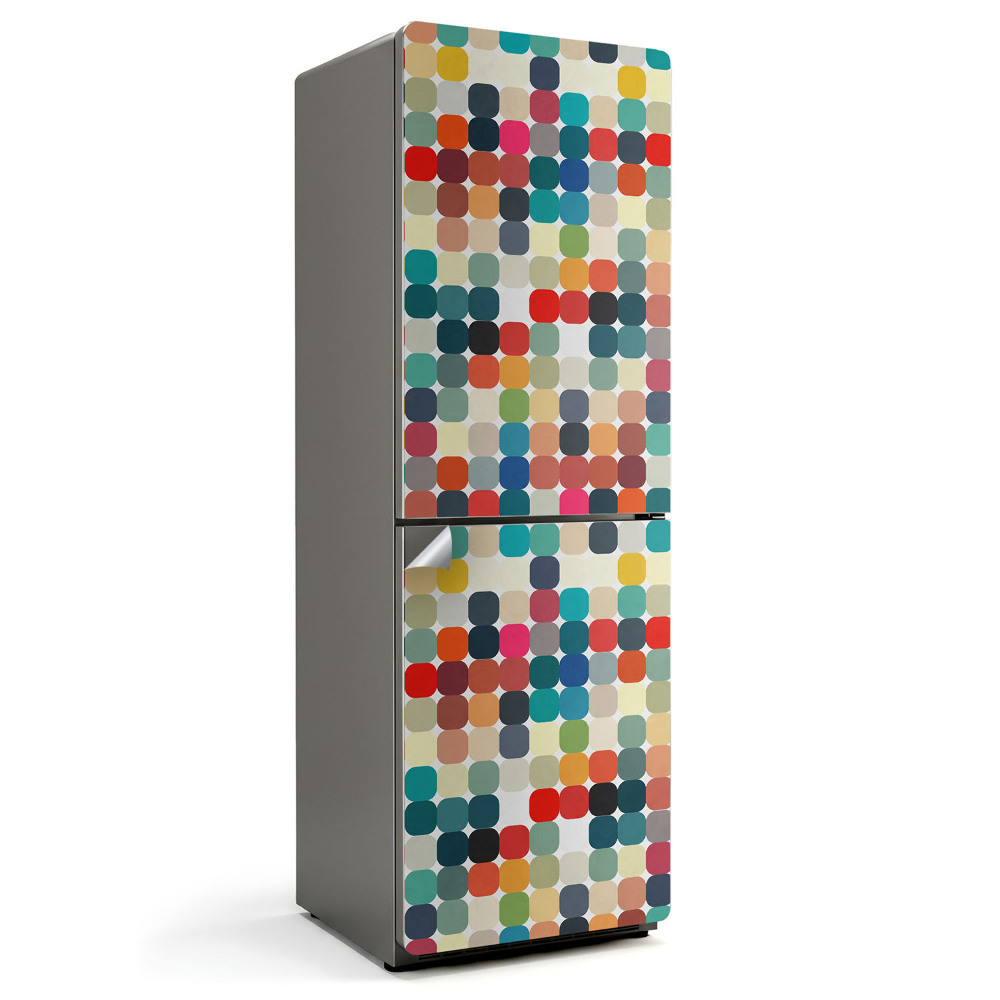 Naklejka na lodówkę Kolorowe owalne wzory