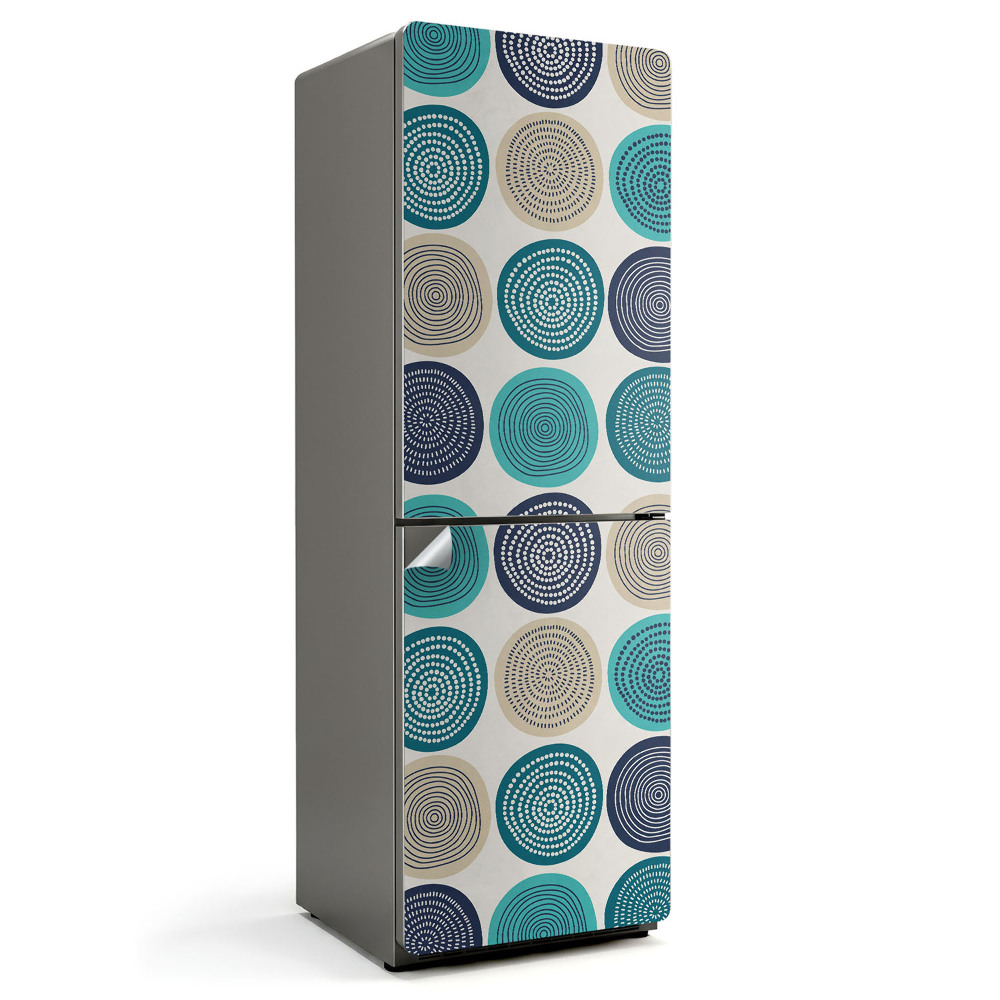 Nalepka na lodówkę Wzory okręgów i spirali