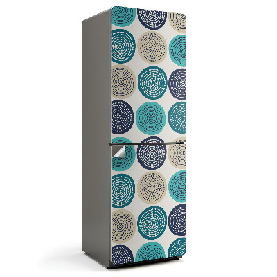 Nalepka na lodówkę Wzory okręgów i spirali