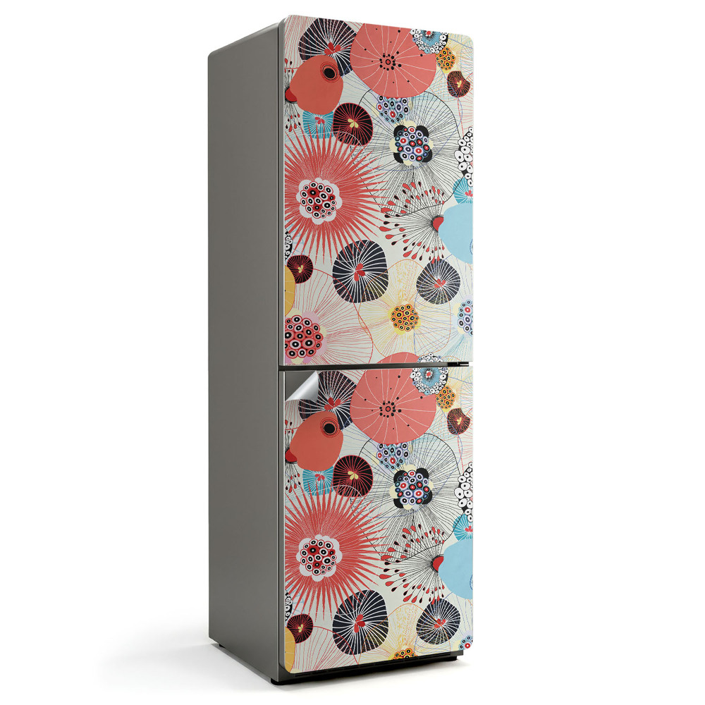 Okleina na lodówkę Abstrakcyjne kwiatowe wzory