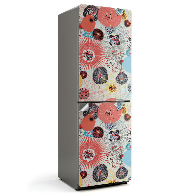 Okleina na lodówkę Abstrakcyjne kwiatowe wzory