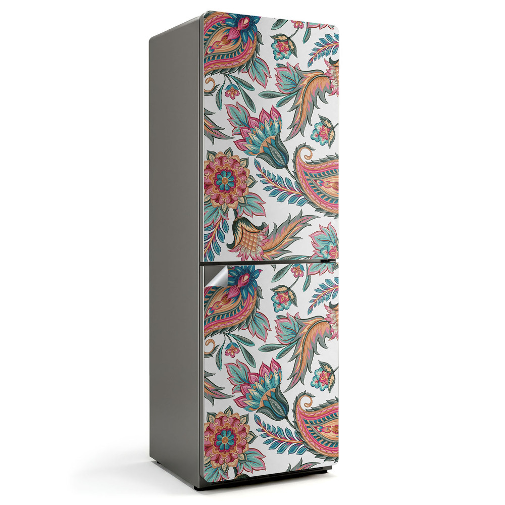 Naklejka na lodówkę Wzór roślinny z paisley