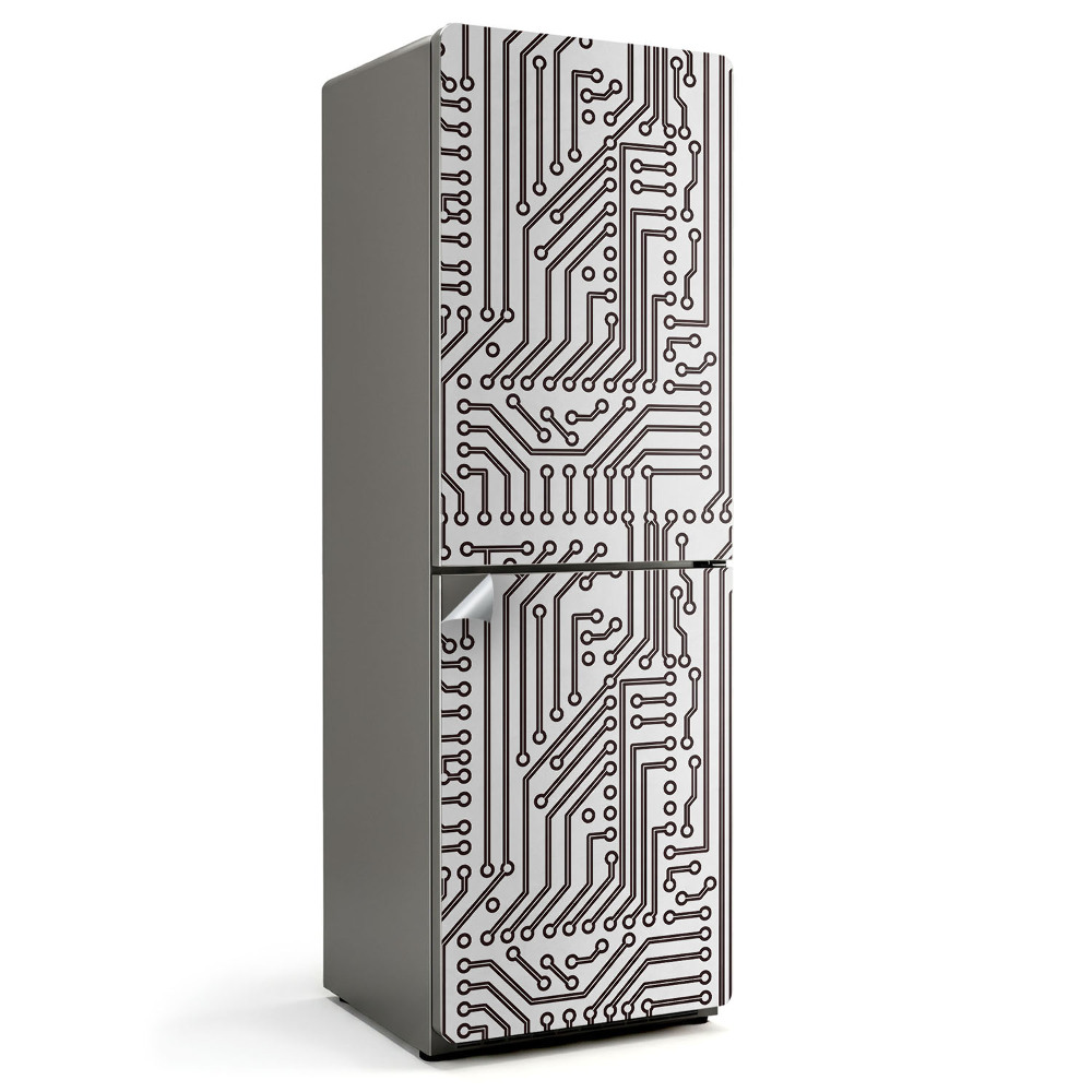 Nalepka na lodówkę Wzór obwodów elektronicznych