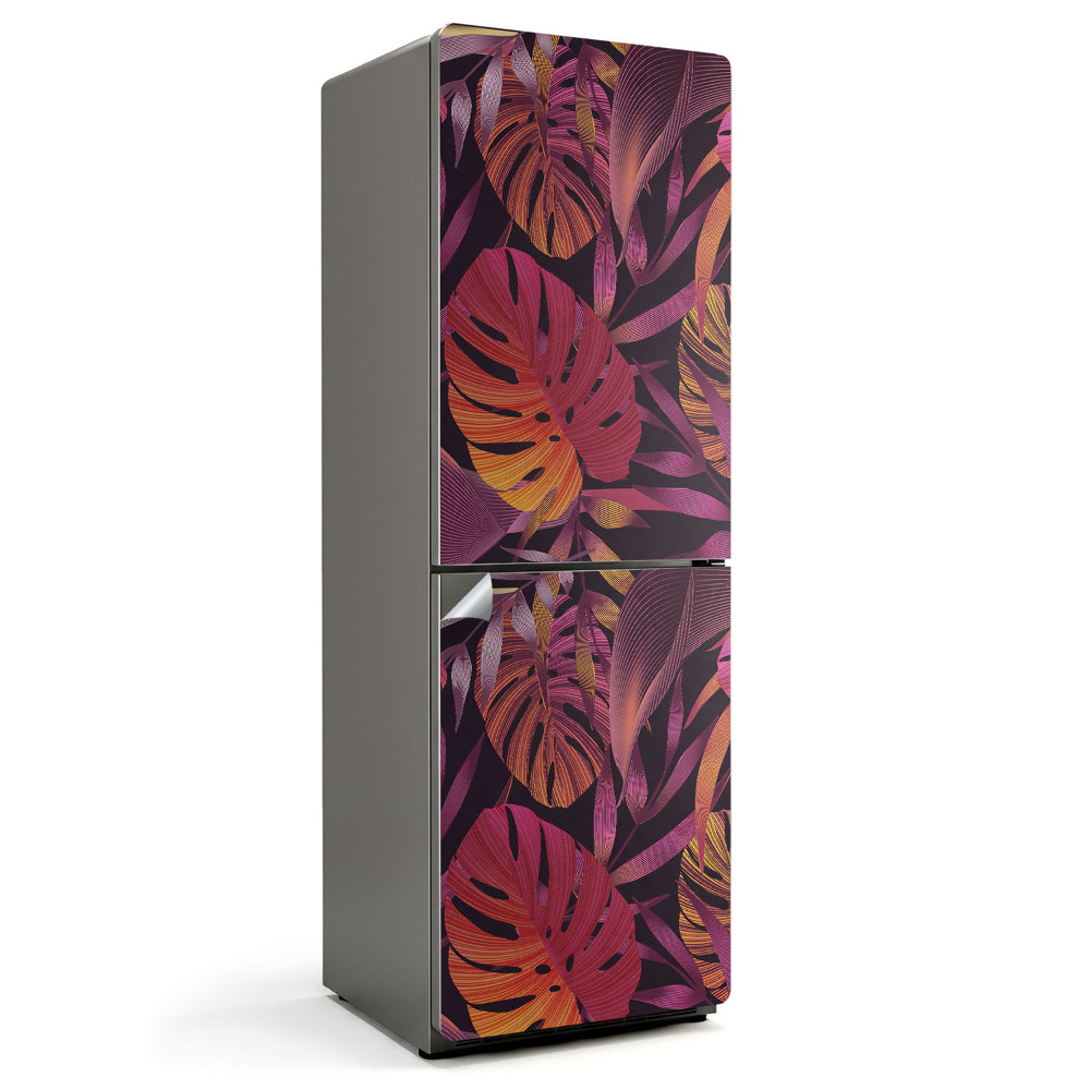 Naklejka na lodówkę Tropikalny wzór liści