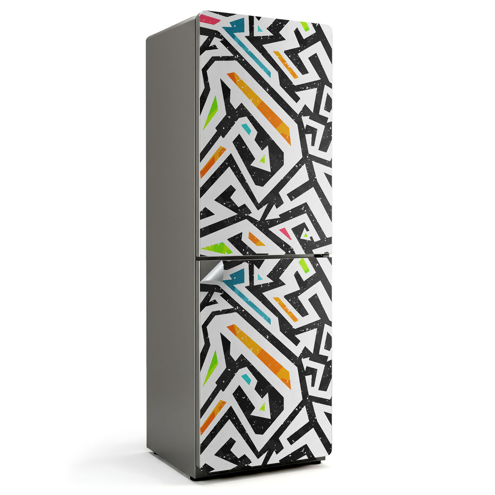 Nalepka na lodówkę Abstrakcyjny wzór linii