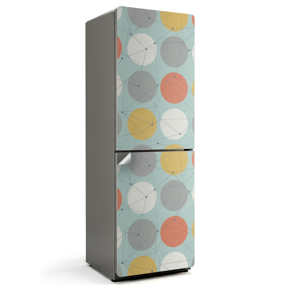 Okleina na lodówkę Abstrakcyjny wzór kółek