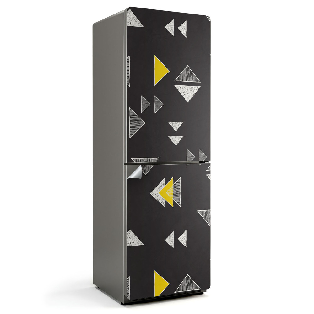 Nalepka na lodówkę Abstrakcyjne trójkąty i romby
