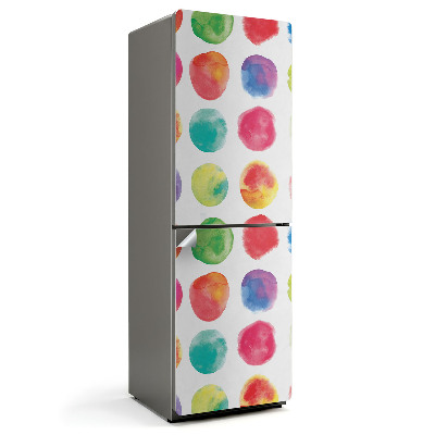 Nalepka na lodówkę Kolorowe okręgi w rzędach