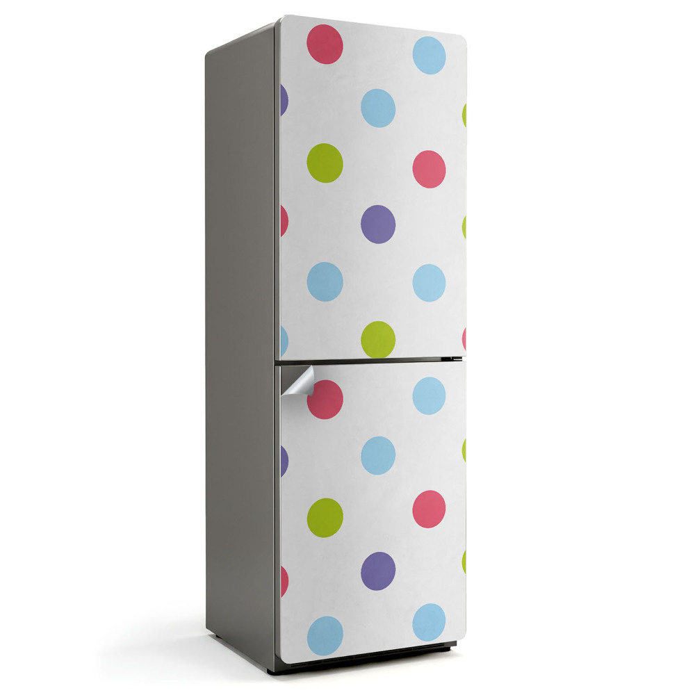 Naklejka na lodówkę Wzór z kolorowymi kropkami