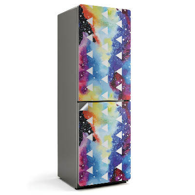 Nalepka na lodówkę Trójkąty na akwarelowym tle