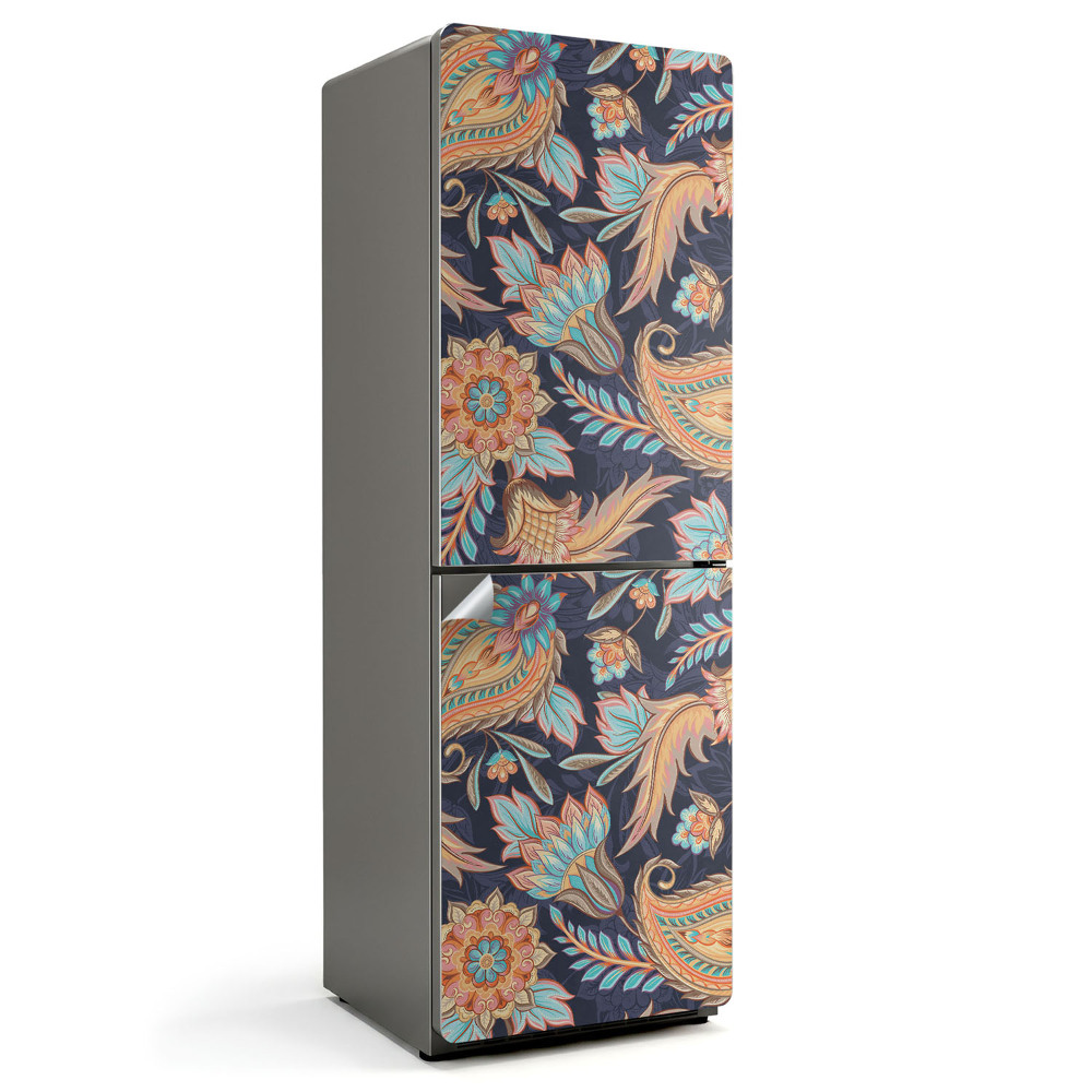 Naklejka na lodówkę Wzór roślinny z ornamentami