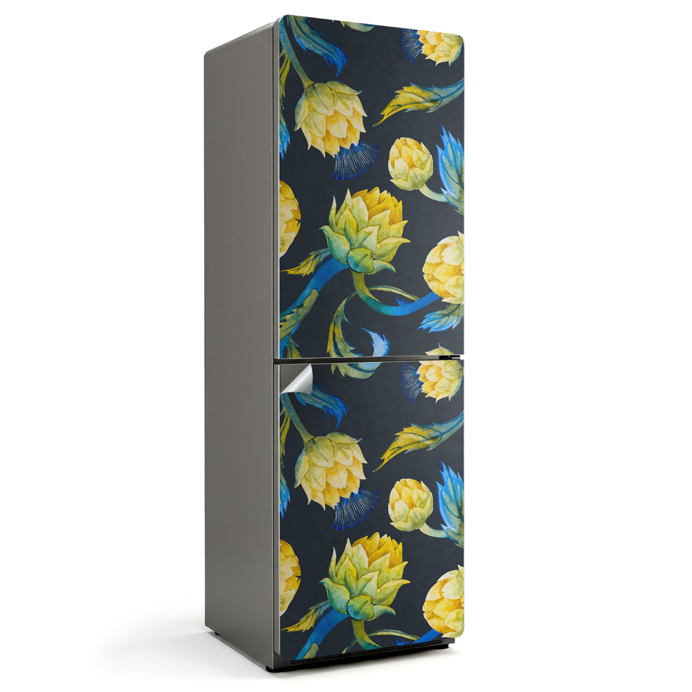 Okleina na lodówkę Malarski kwiatowy wzór