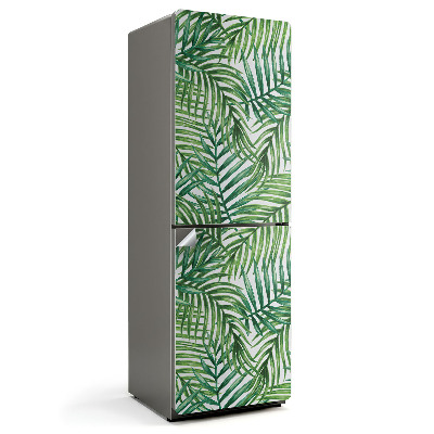 Naklejka na lodówkę Liście w tropikalnym wzorze